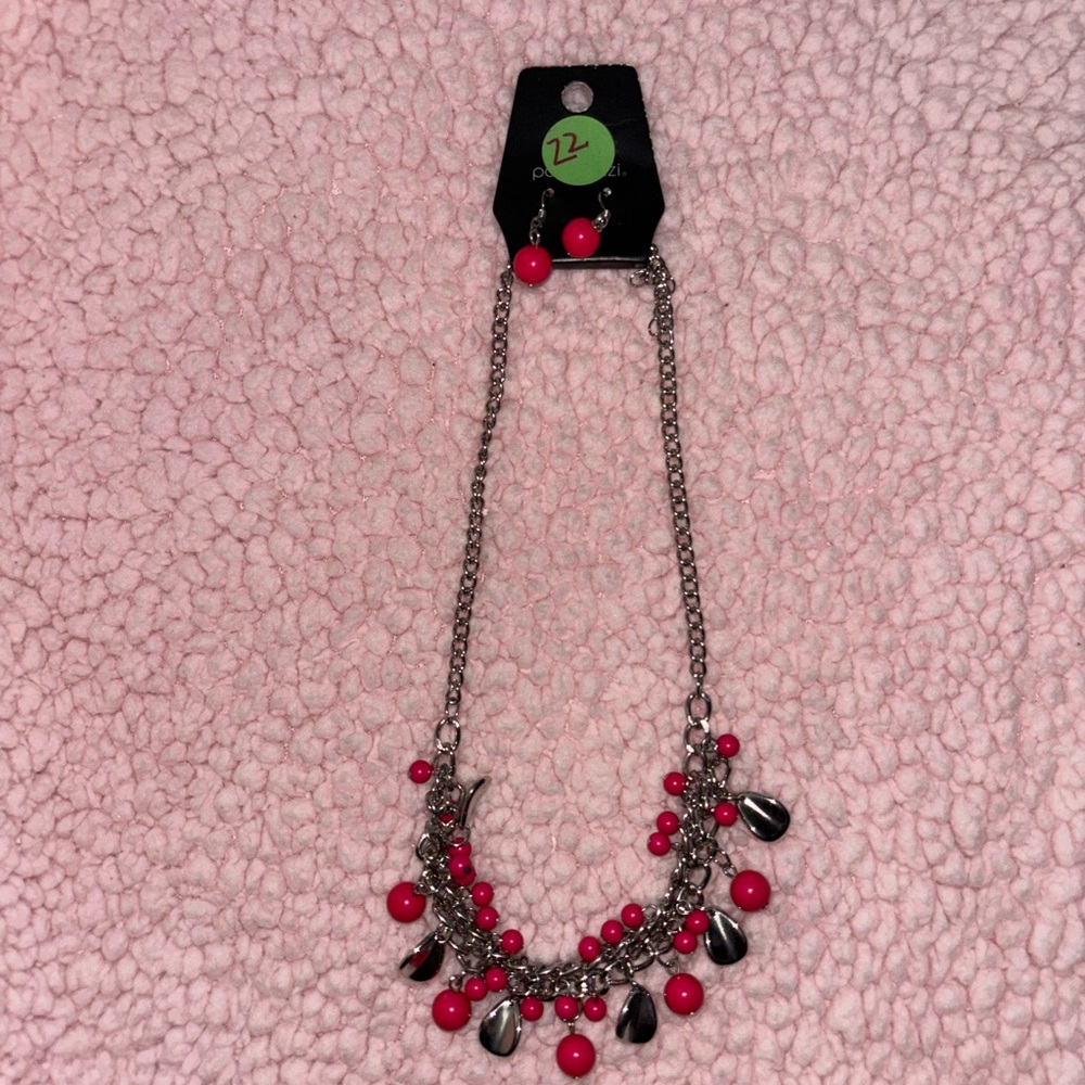 Paparazzi Pink and Silver Necklace